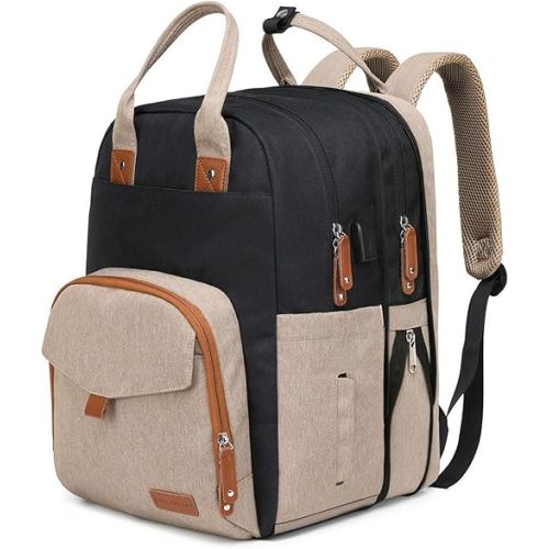 Extra Large Diaper Bag for 2 Kids - Expandable 35L Twin Baby Bags Backpack with 4 Insulated & 16" Laptop Pocket & 2 Compartments - Big Diapers Backpacks - Travel Pañaleras Para Bebe, Unisex