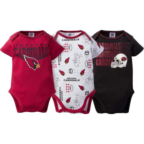 Nfl Arizona Cardinals Infant Boys' Aop 3pk Bodysuit : Target