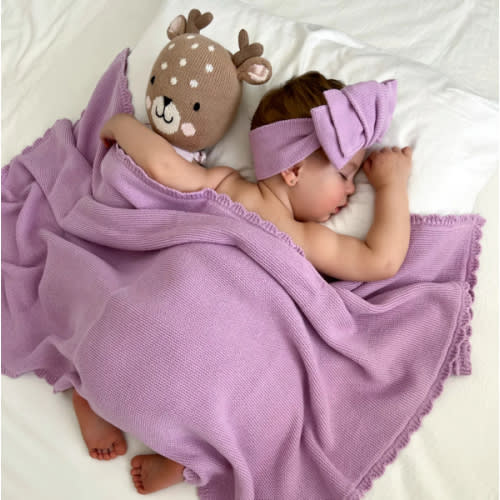 Heirloom Knit Blanket | Lilac – Little and Fern