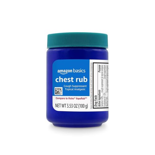 Amazon Basics Chest Rub Cough Suppressant and Topical Analgesic Ointment, 3.53 Ounce