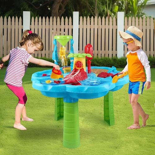 Water Table Toys for Toddlers 1-3 3-5,Kids Outdoor Play Equipment, Toddler Water Table for Boys Girls,Lake Proof Design of Water Table,Perfect for Toddlers Summer Activity, Medium