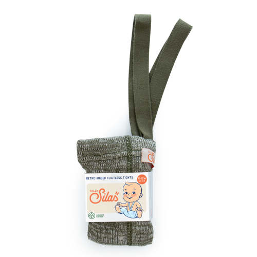 Silly Silas I Footless tights with braces I Creamy Olive