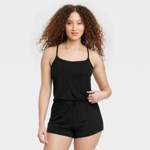 Women's Cloud Knit Tank Top and Shorts Pajama Set - Auden™ Black