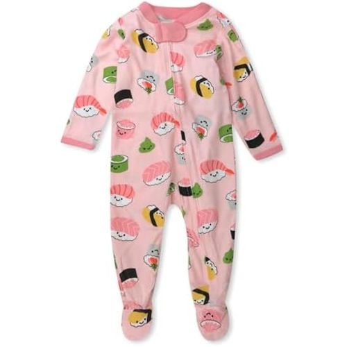 HonestBaby Sleep & Play Footed One-Piece Pajama Sleeper 100% Organic Cotton, Baby Girls