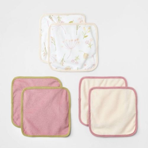 Baby Girls' 6pk Prairie Floral Bath Towel - Cloud Island™ Purple