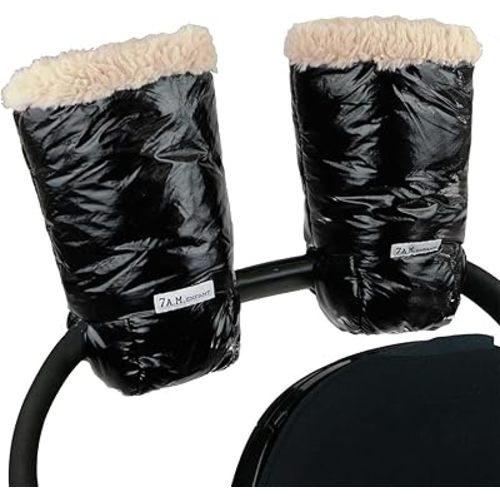 7AM Enfant Stroller Warmmuffs - Adjustable Sizing Stroller Mittens for Cold Weather, Water Repellent, Cozy & Warm Stroller Gloves Hand Muffs for Parents | (One Size) Winter Stroller Accessories