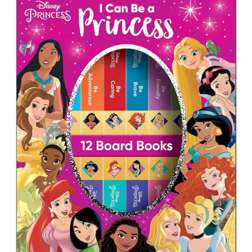 Disney Princess - I Can Be Princess My First Library Board Book Block 12-Book Set Teaches Positive Traits Like Caring, Friendliness, Curiosity, and More! - PI Kids: Editors of Phoenix International Publications, Editors of Phoenix International Publicatio