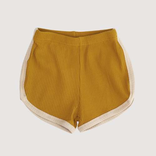 Retro Ribbed Shorts - Gold – bel & bow