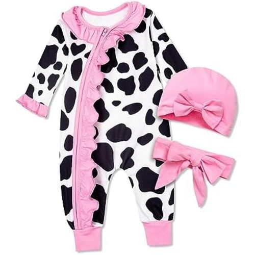 Preemie Newborn Baby Girl Romper 3-Piece Set