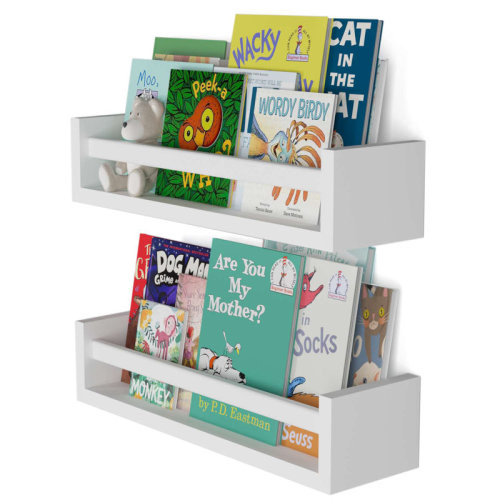 Isabelle & Max™ Muhlfeld Isabelle & Max 24.02" H x 15.8" W Solid Wood Pine Kids Floating Shelf & Reviews | Wayfair