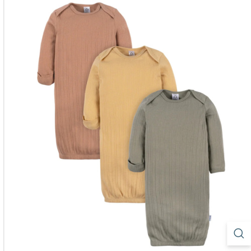 3-Pack Baby Neutral Shadow/New Wheat/Camel Lap Shoulder Gowns – Gerber Childrenswear