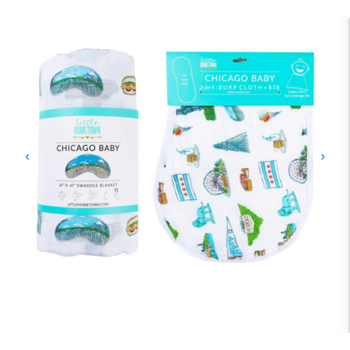 Chicago Baby Muslin Swaddle & Burp Cloth - Buy Now