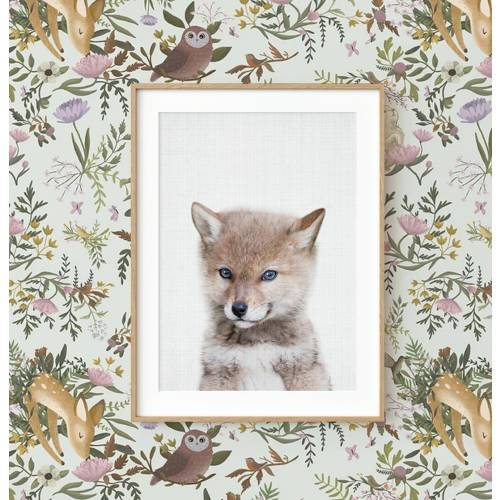 Baby Coyote Pup Wall Art Print - Nursery Animal Decor ~ Printable Digital Download