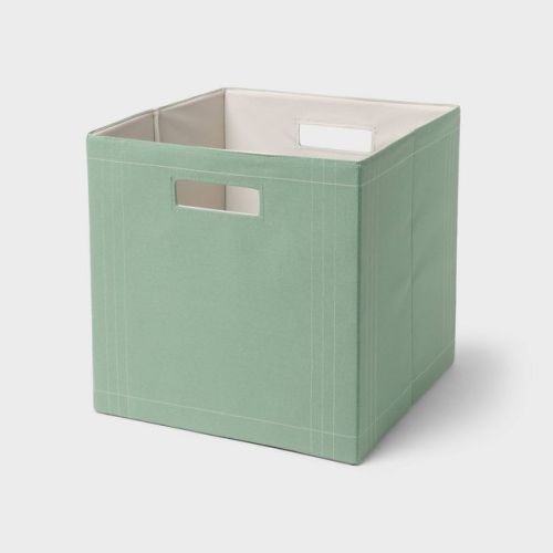 13''x13'' Fabric Decorative Storage Bin Green Open Grid - Brightroom™: 13 Inch Storage Cube, Decorative Storage