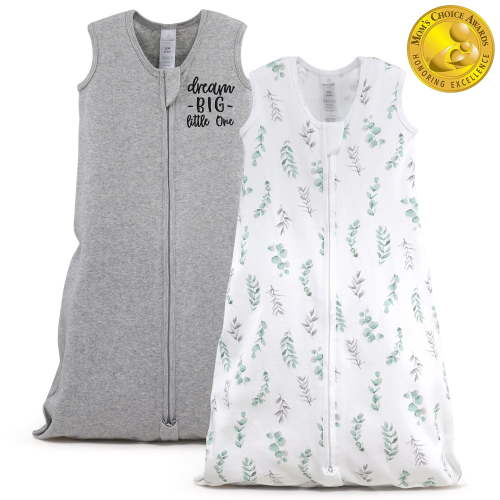 The Peanutshell Baby Sleep Sacks, Wearable Blankets for Girls or Boys, Farmhouse Botanical, 0-6 Months, 2-Pack