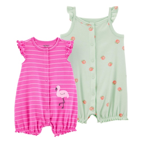 Carter's Child of Mine Baby Girl Rompers, 2-Pack, Sizes 0/3-24 Months