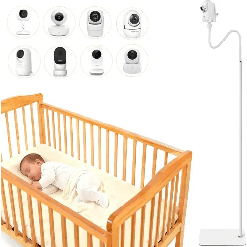 iTODOS Baby Monitor Floor Stand Holder Mount compatible with Infant Optics DXR-8 Pro,Nanit Pro & Flex Stand,VTech VM819/VM901,Owlet,HelloBaby,Momcozy,eufy,Motorola Camera,Keep Baby Away from Touching