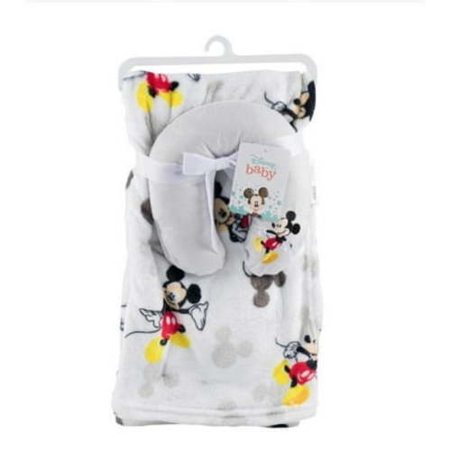 Disney Baby Mickey Mouse Baby Blanket, Gray