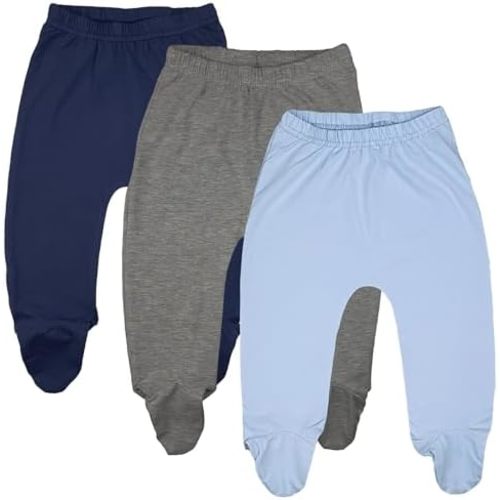 123 Bear Baby Soft Cotton Spandex Pants with Feet