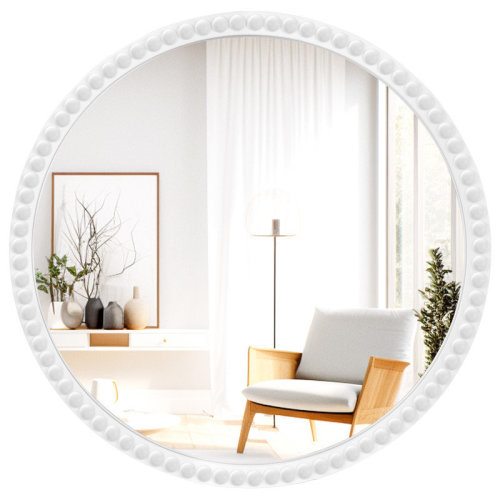 Dakota Fields Chelbe Round Wood Mirror & Reviews | Wayfair