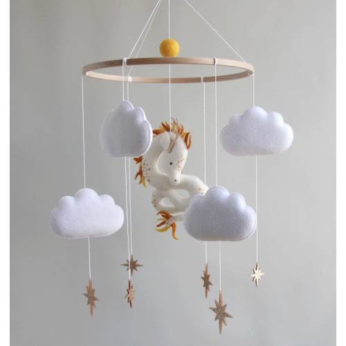 Baby mobile dragon Cloud stars crib mobile nursery Baby mobile boy girl Baby shower gift newborn Congratulations baby