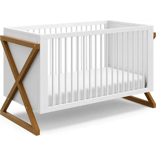 Storkcraft Equinox 3-in-1 Convertible Crib (Vintage Driftwood) Easily Converts to Toddler Bed & Daybed, 3-Position Adjustable Mattress Support Base, Modern Two-Tone Design for Contemporary Nursery