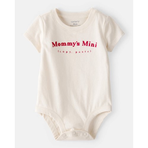 Baby 'Mommy's Mini' Short-Sleeve Graphic Bodysuit - Cream | Carter's