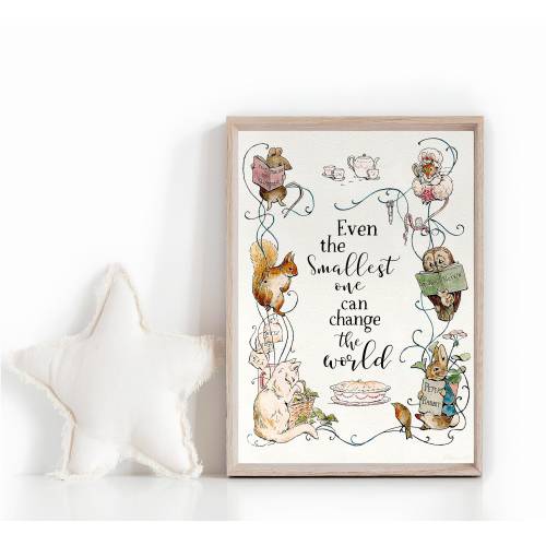 Peter Rabbit Nursery Decor Vintage Peter Rabbit Print Beatrix Potter Art Nursery Art Cottagecore Decor Gender Neutral PRINTABLE Wall Art