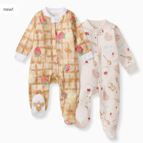 Waffle & Cheesecake Organic Sleep & Play 2 Pack – Burt's Bees Baby - 3-6M
