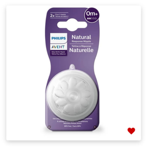 Philips Avent 2pk Natural Response Baby Bottle Nipple - Newborn Flow