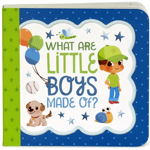 What Are Little Boys Made Of: Little Bird Greetings, Greeting Card Board Book with Personalization Flap, Gifts for Birthday, Baby Showers and More