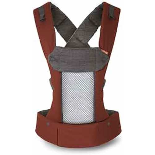 Beco Baby Carrier 8 Hybrid Newborn to Toddler Carrier (7-45lbs) - All in 1 Mesh Toddler Carrier - Baby Carrier Backpack, Front and Hip Carrier with Adjustable Seat - Cooling Ergonomic Carrier (Rust)