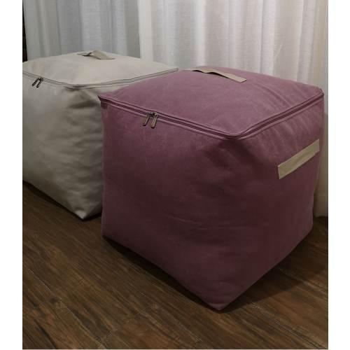 Handmade Heavy-duty Real Canvas Storage Bag, Fabric Cube Tote Bag