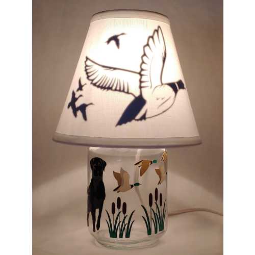 Mason jar small lamp, nightlight - Duck Nursery