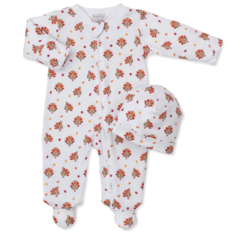 Turkey Time Zip Footie & Hat Set