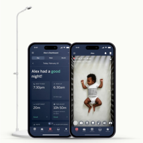 Nanit Pro Smart Baby Monitor and Floor Stand - White