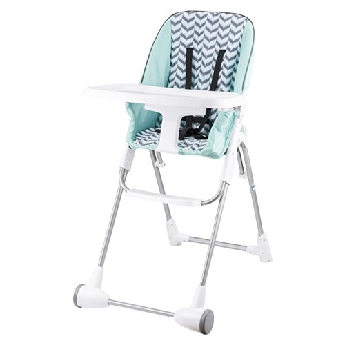 Evenflo Symmetry Flat Fold High Chair, Spearmint Spree