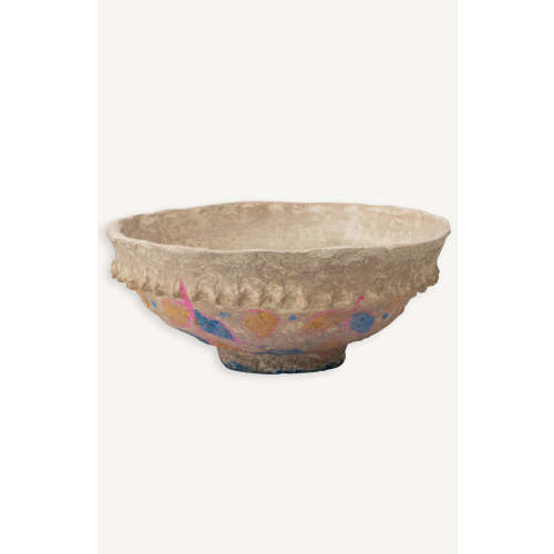 Distressed Decorative Paper Mache Bowl
