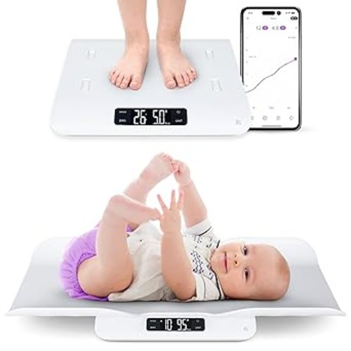 Greater Goods Smart Bluetooth Baby Scale with in-House Algorithm for Wiggly Babies, Infants, and Toddlers