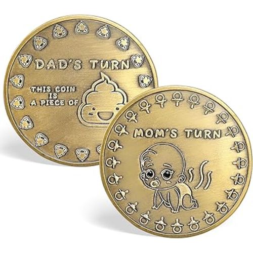 New Parent Decision Coin Funny Pregnancy Gifts for First Time Moms Dads Cute New Parents Gift for Couples Mommy Daddy Women Men Christmas Birthdays Gift