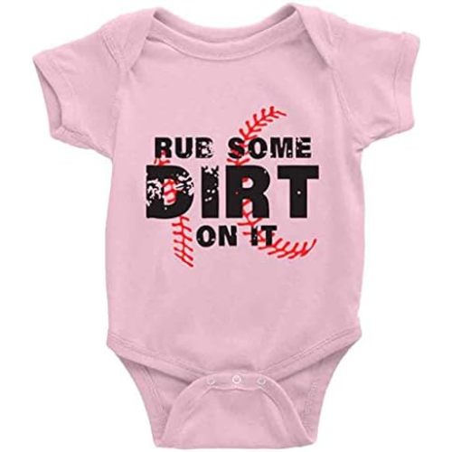Rub Some Dirt On It Softball Baseball Bodysuit Girl boy Infant Toddler Baby Clothes Creeper