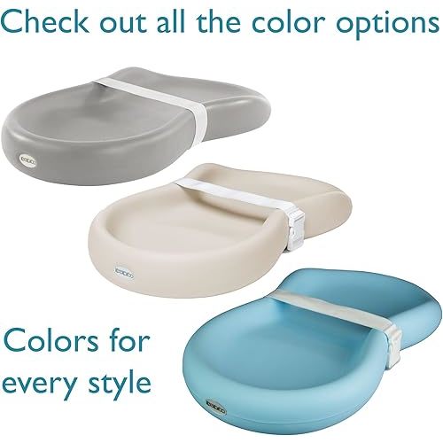 Keekaroo Peanut Changer Baby Vanilla – The Original Made in USA Easy-to-Clean Changing pad and The only Shell Over Foam, Fully Water Repellant, Wipeable Diaper pad, Wipe-Clean Changing pad