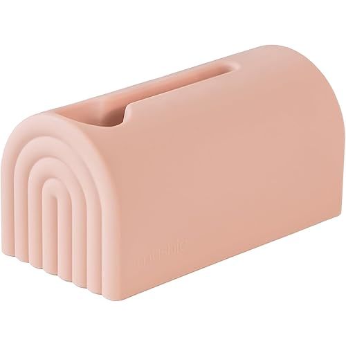 mushie Bath Spout Cover | Soft Silicone Bathtub Faucet Safety Guard for Kids | Universal Fit (Blush)