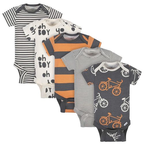 Grow by Gerber baby-boys 5-pack Short-sleeve Onesies Bodysuits