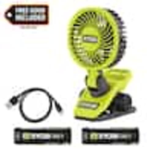 RYOBI USB Lithium Clamp Fan Kit with USB Lithium 2.0 Ah Lithium Rechargeable Battery FVF51K-FVB02