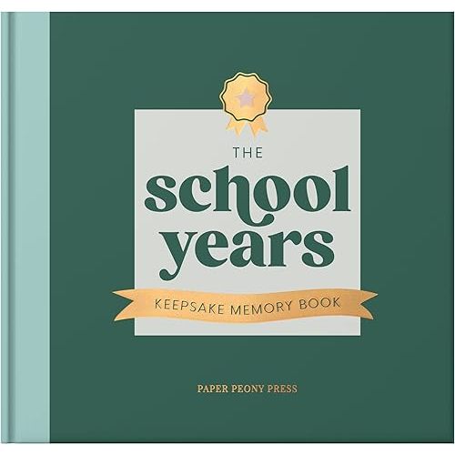 The School Memory Book: A Timeless School Years Memory Book for Preschool - 12th Grade Memories, Keepsakes and Cherished Moments (Storage Pocket Included) Hardcover – July 6, 2023