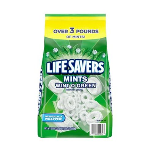Life Savers Wint-O-Green Breath Mints Bulk Hard Candy, Party Size (53.95 oz.) 1PK