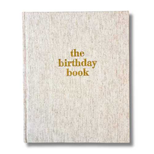 Birthday Book Keepsake Journal Perfect Gift for New Busy Parents Aesthetic Letter to Child Heirloom Quality Linen Must Have Baby Shower Gift