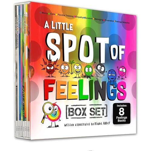 A Little SPOT of Feelings 8 Book Box Set (Book 25-32: Empathy, Frustration, Calm, Belonging, Worry, Boredom, Flexible Thinking, & Feelings Detective) Paperback – August 14, 2021