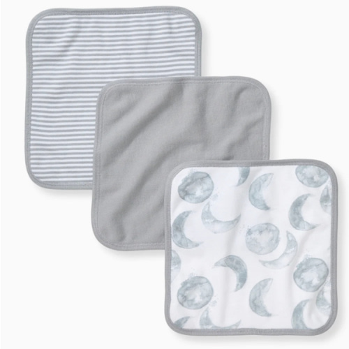 Hello Moon Organic Cotton Knit Terry Washcloths 3 Pack
